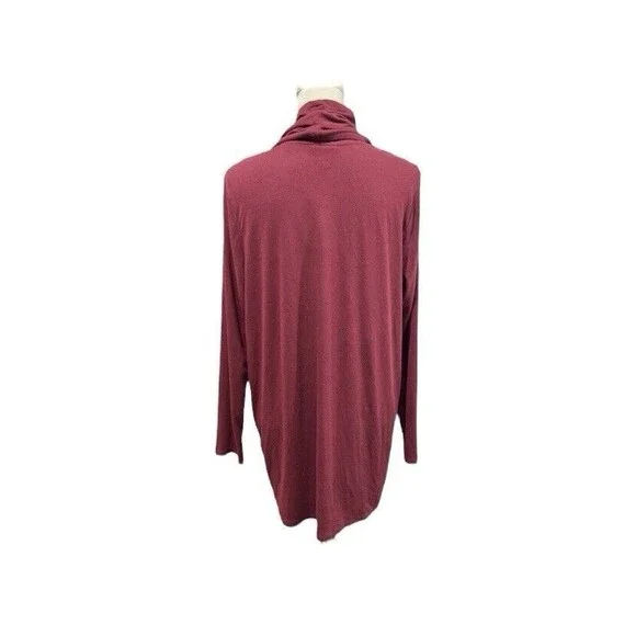 Pure Jill Womens Bordeaux Cardigan Sweater Sz Large Multi-Way Wrap Burgundy - Picture 3 of 8